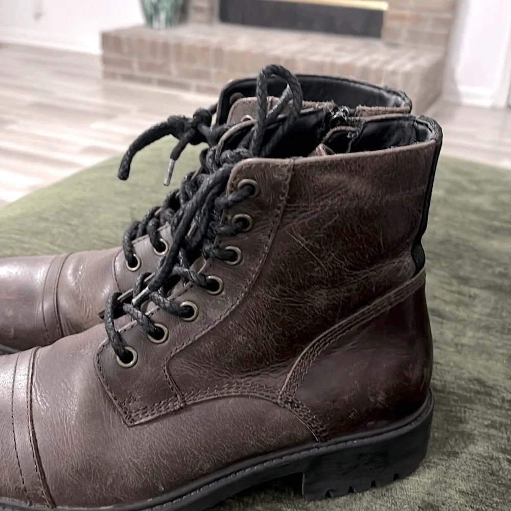 Frye and Co. Cody Men’s Leather Lace‎ Up Distressed Brown Boots Size 8.5